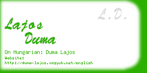 lajos duma business card